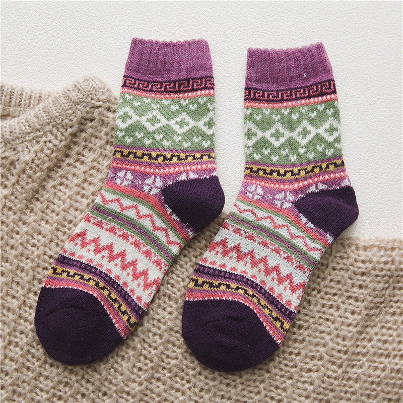 Autumn Winter Warm Wool Socks Crew Socks